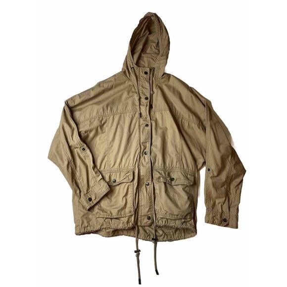 Abercrombie & Fitch Utility Field Cargo Khaki Full Zip Jacket size M Flaw - Picture 1 of 11